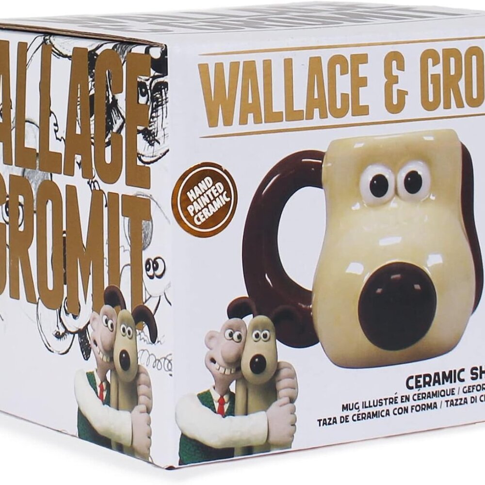 Half Moon Bay Wallace and Gromit 16 Ounce Hand Painted Ceramic Novelty Character